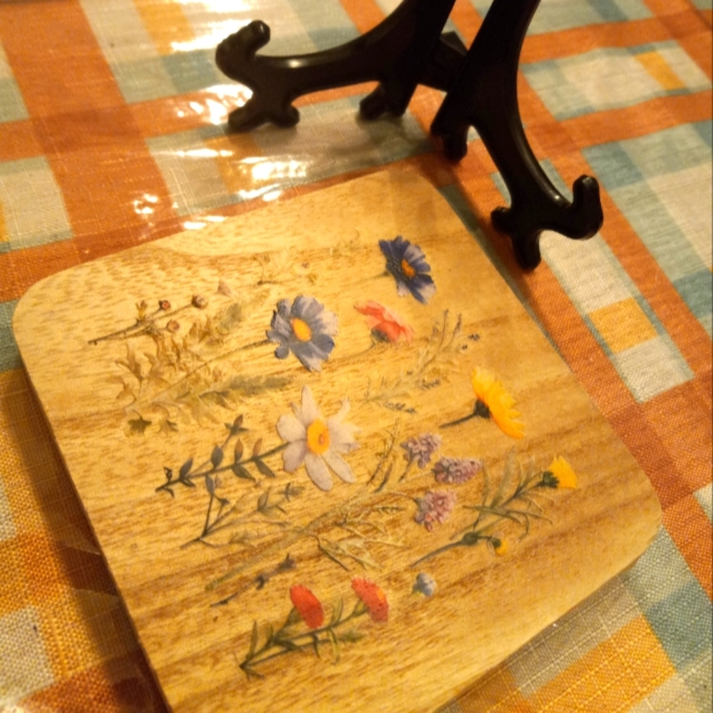 Wood Coaster w/Stand